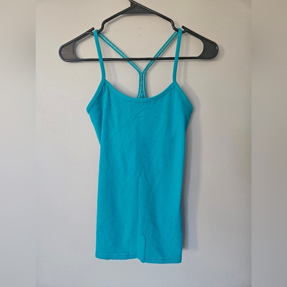 Lululemon Racerback Power Y Tank Top - Size 4 - Teal Blue - Picture 1 of 5